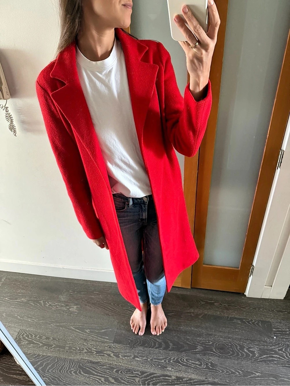 Dynamite Red Pea Coat Size Small